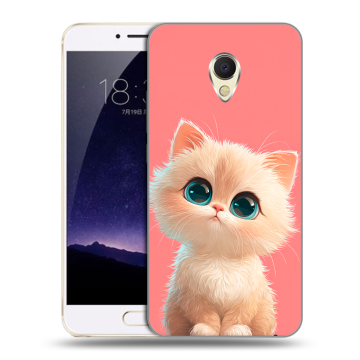 Пластиковый чехол на Meizu MX6 с принтом Розовый котенок