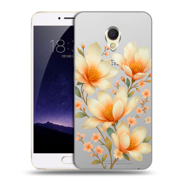 Пластиковый чехол на Meizu MX6 с принтом Цветы