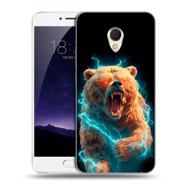 Пластиковый чехол на Meizu MX6 с принтом Медведь