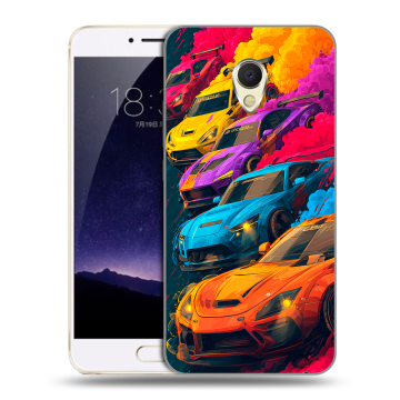 Пластиковый чехол на Meizu MX6 с принтом Тачки