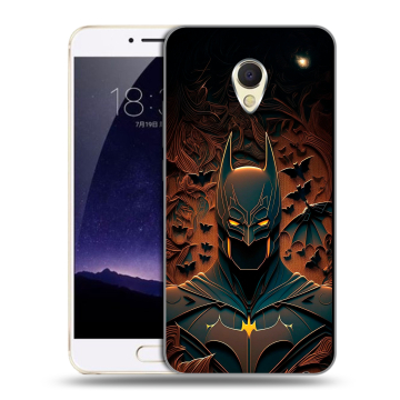 Пластиковый чехол на Meizu MX6 с принтом Batman Бэтмен