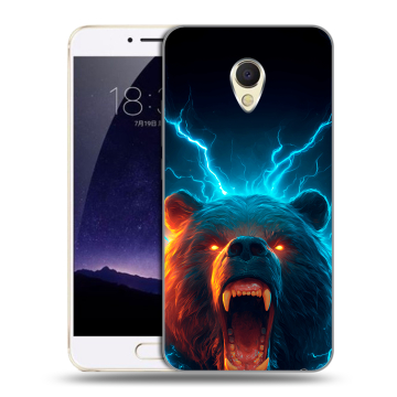 Пластиковый чехол на Meizu MX6 с принтом Медведь