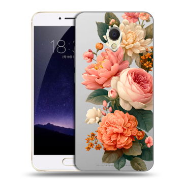 Пластиковый чехол на Meizu MX6 с принтом цветы