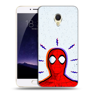 Пластиковый чехол на Meizu MX6 с принтом Spiderman Человек паук