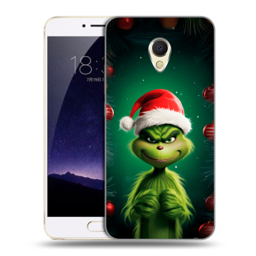 Пластиковый чехол на Meizu MX6 с принтом Гринч Новый год Рождество
