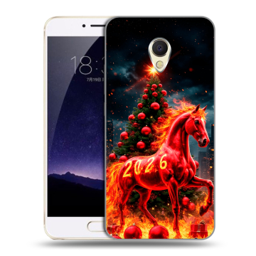 Пластиковый чехол на Meizu MX6 с принтом Новый год