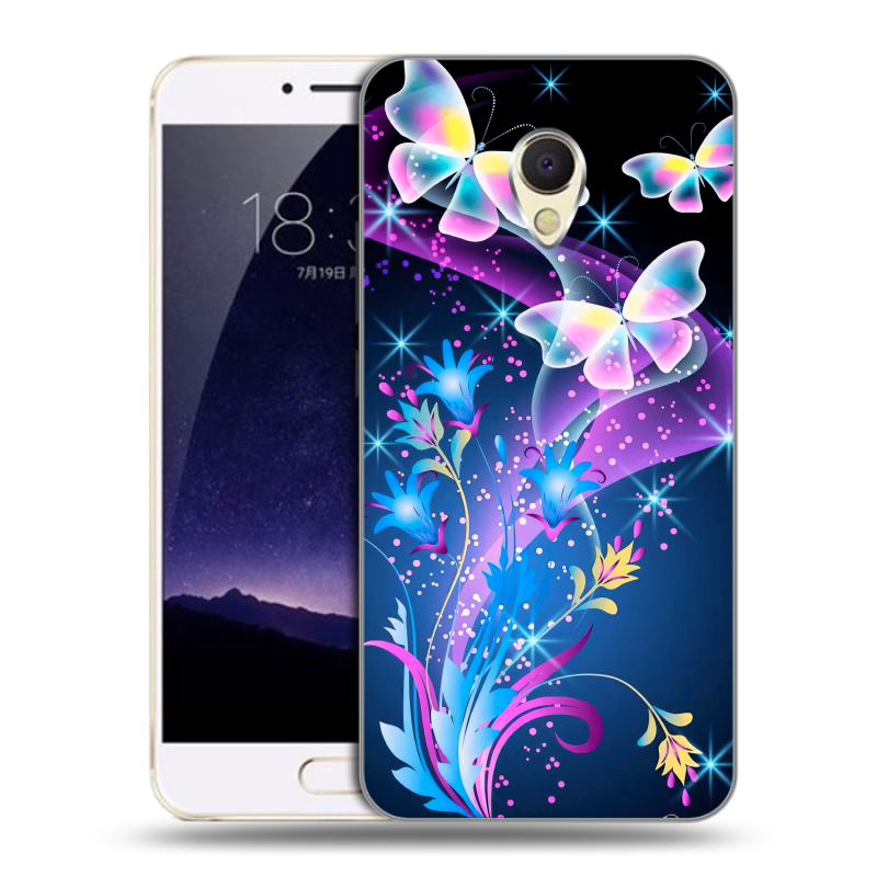 Пластиковый чехол на Meizu MX6 с принтом Бабочки Пластиковый чехол на Meizu MX6 с принтом Бабочки