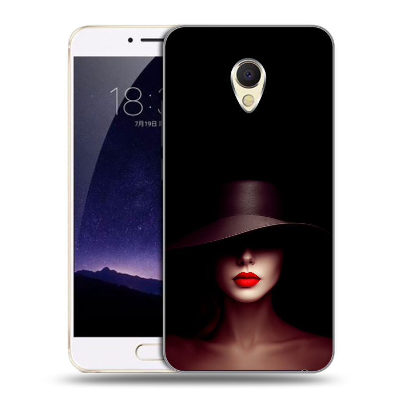 Пластиковый чехол на Meizu MX6 с принтом Девушка в шляпе Пластиковый чехол на Meizu MX6 с принтом Девушка в шляпе