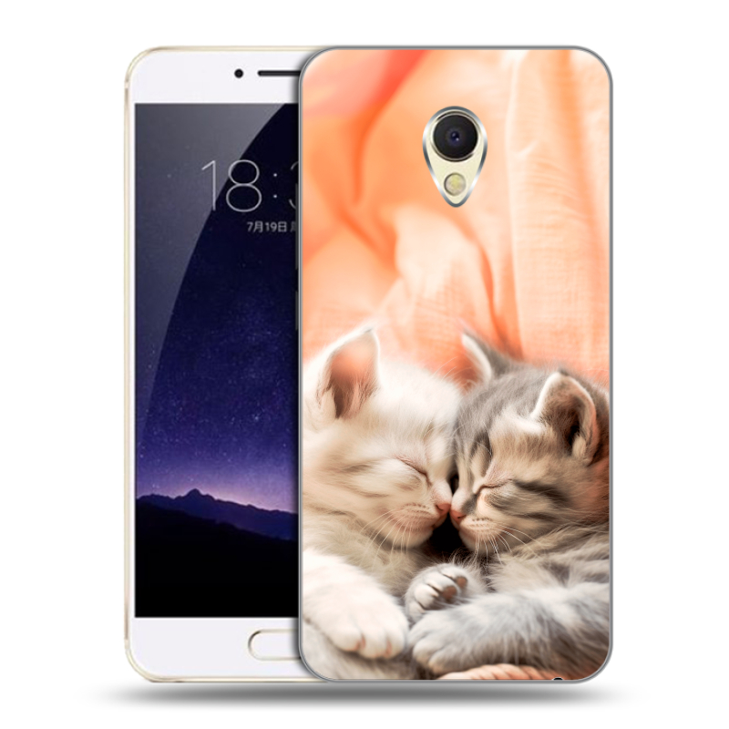 Пластиковый чехол на Meizu MX6 с принтом Котята Пластиковый чехол на Meizu MX6 с принтом Котята