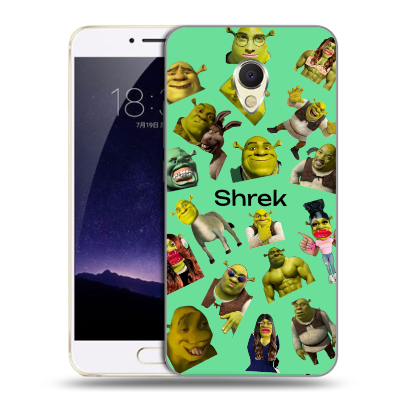 Пластиковый чехол на Meizu MX6 с принтом Шрек Shrek Пластиковый чехол на Meizu MX6 с принтом Шрек Shrek