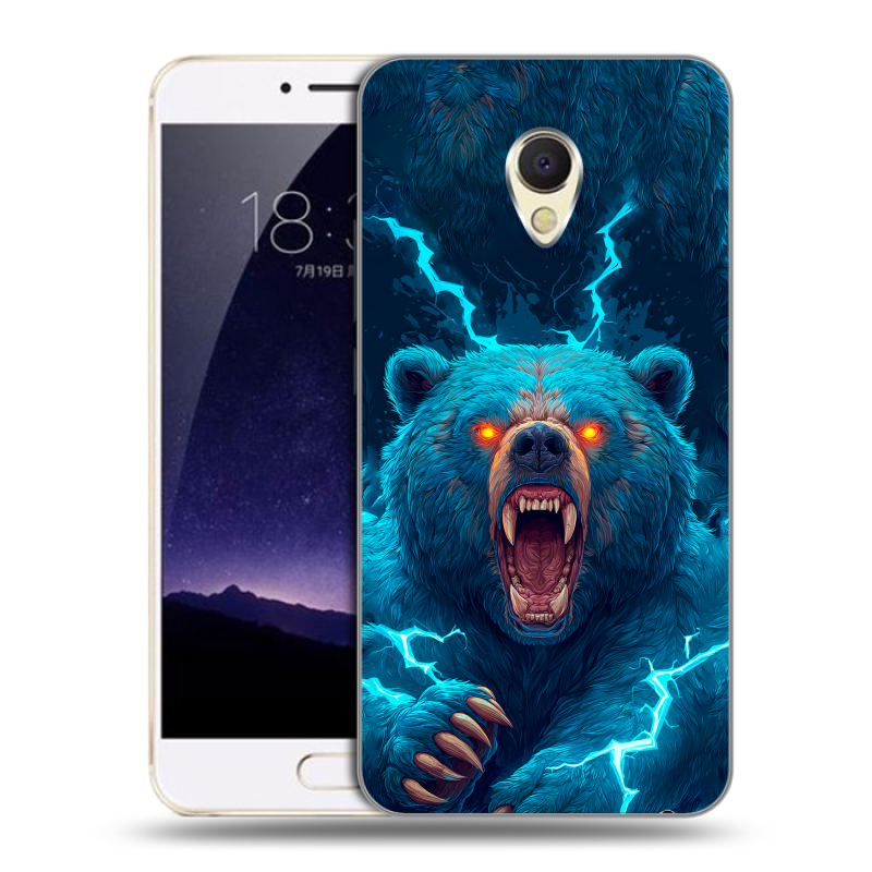 Пластиковый чехол на Meizu MX6 с принтом Медведь Пластиковый чехол на Meizu MX6 с принтом Медведь