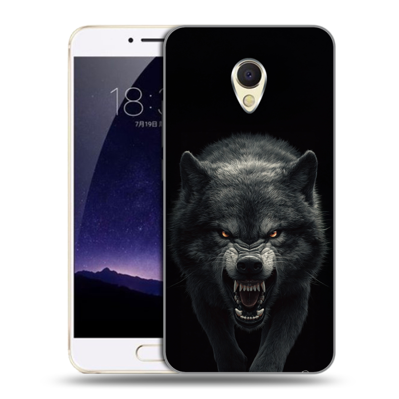 Пластиковый чехол на Meizu MX6 с принтом Волк Пластиковый чехол на Meizu MX6 с принтом Волк