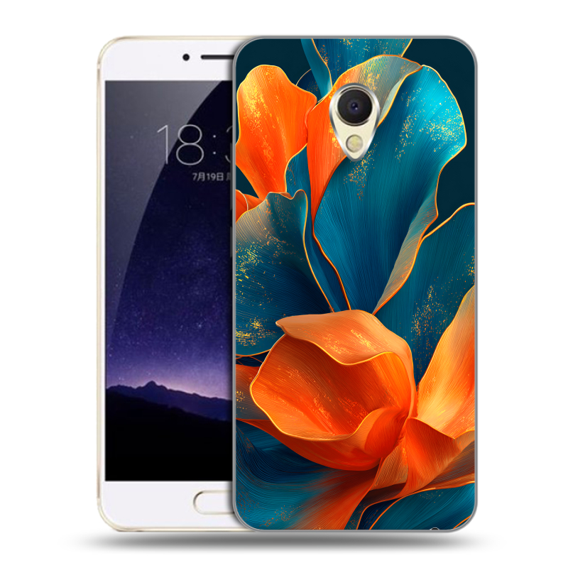 Пластиковый чехол на Meizu MX6 с принтом Цветы Пластиковый чехол на Meizu MX6 с принтом Цветы