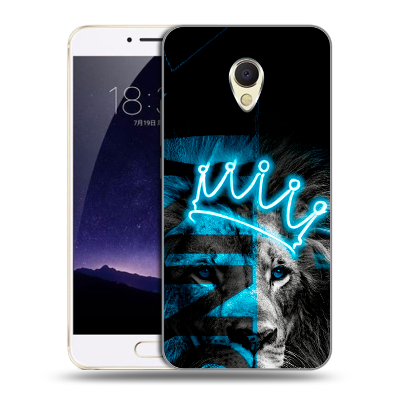 Пластиковый чехол на Meizu MX6 с принтом Король лев Пластиковый чехол на Meizu MX6 с принтом Король лев