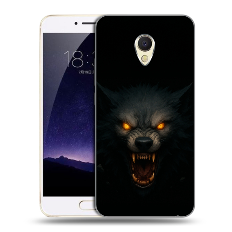 Пластиковый чехол на Meizu MX6 с принтом Волк Пластиковый чехол на Meizu MX6 с принтом Волк