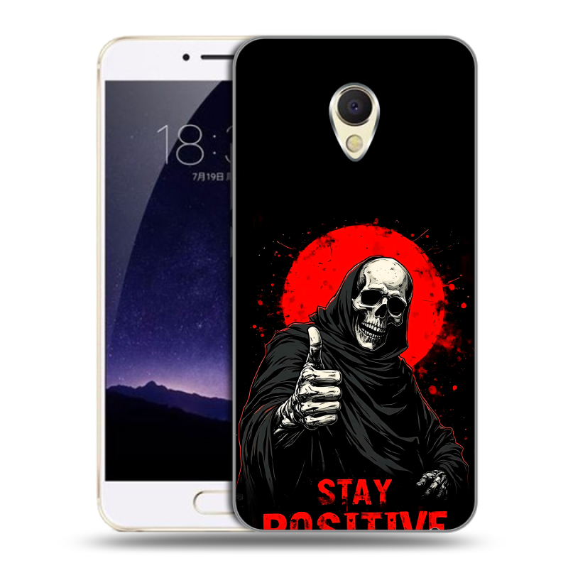 Пластиковый чехол на Meizu MX6 с принтом смешной скелет Пластиковый чехол на Meizu MX6 с принтом смешной скелет