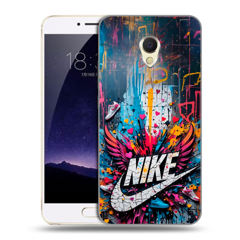 Пластиковый чехол на Meizu MX6 с принтом Nike Найк Пластиковый чехол на Meizu MX6 с принтом Nike Найк