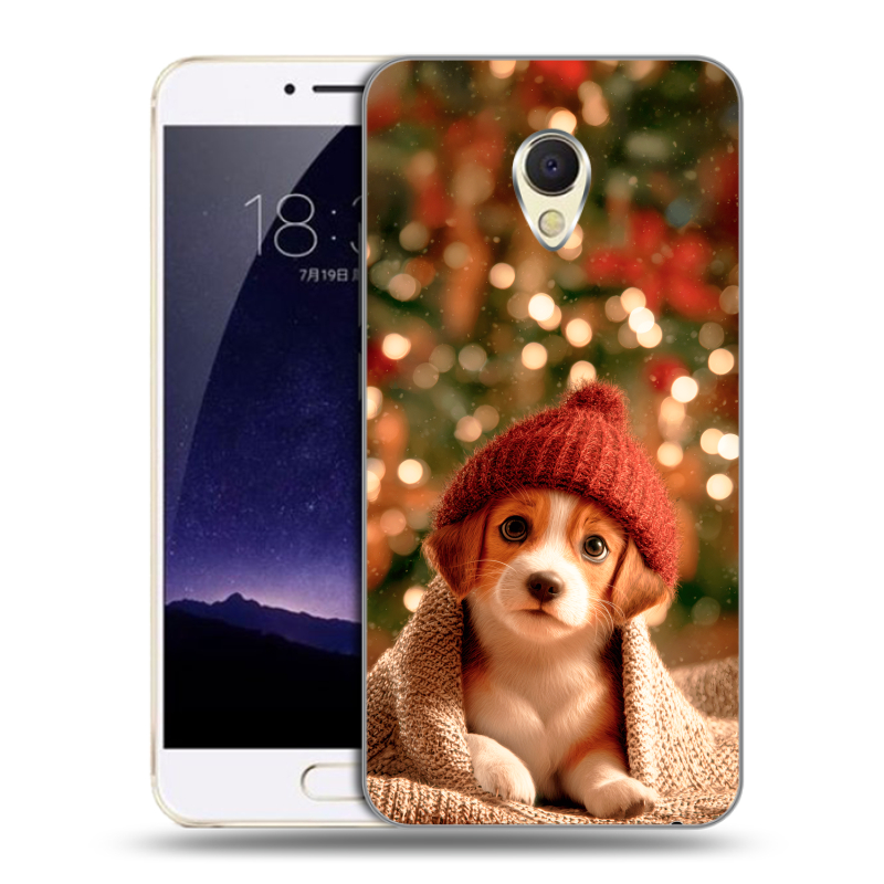 Пластиковый чехол на Meizu MX6 с принтом Новый год Пластиковый чехол на Meizu MX6 с принтом Новый год
