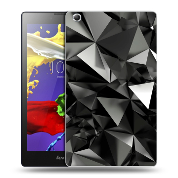 Силиконовый чехол на планшета Lenovo Tab 3 7 Essential с принтом Черные кристаллы Силиконовый чехол на планшета Lenovo Tab 3 7 Essential с принтом Черные кристаллы