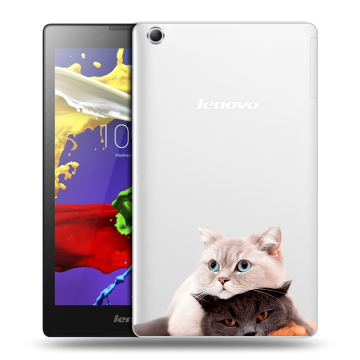 Силиконовый чехол на планшета Lenovo Tab 3 7 Essential с принтом Кошки Силиконовый чехол на планшета Lenovo Tab 3 7 Essential с принтом Кошки