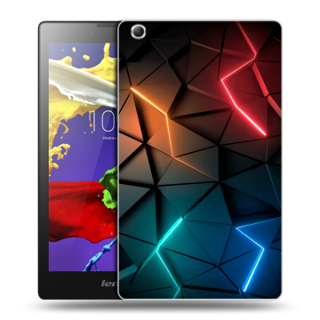 Силиконовый чехол на планшета Lenovo Tab 3 7 Essential с принтом Абстракция неон Силиконовый чехол на планшета Lenovo Tab 3 7 Essential с принтом Абстракция неон