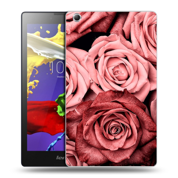 Силиконовый чехол на планшета Lenovo Tab 3 7 Essential с принтом Цветы розы Силиконовый чехол на планшета Lenovo Tab 3 7 Essential с принтом Цветы розы