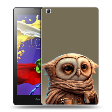 Силиконовый чехол на планшета Lenovo Tab 3 7 Essential с принтом Сова Силиконовый чехол на планшета Lenovo Tab 3 7 Essential с принтом Сова