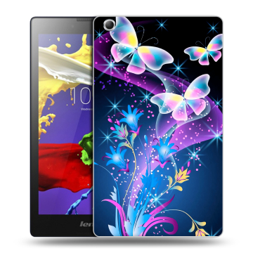 Силиконовый чехол на Lenovo Tab 3 7 Essential с принтом Бабочки