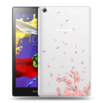 Силиконовый чехол на Lenovo Tab 3 7 Essential с принтом Ветка сакуры