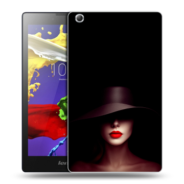 Силиконовый чехол на Lenovo Tab 3 7 Essential с принтом Девушка в шляпе