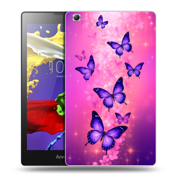 Силиконовый чехол на Lenovo Tab 3 7 Essential с принтом Бабочки