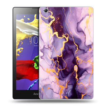 Силиконовый чехол на Lenovo Tab 3 7 Essential с принтом Мрамор
