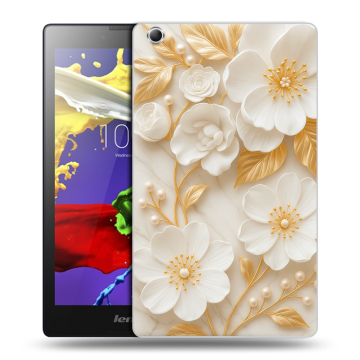 Силиконовый чехол на Lenovo Tab 3 7 Essential с принтом Цветы