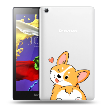 Силиконовый чехол на Lenovo Tab 3 7 Essential с принтом Корги