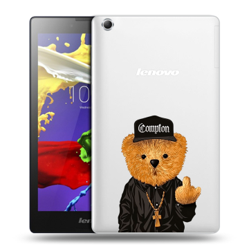 Силиконовый чехол на Lenovo Tab 3 7 Essential с принтом Плюшевый медведь
