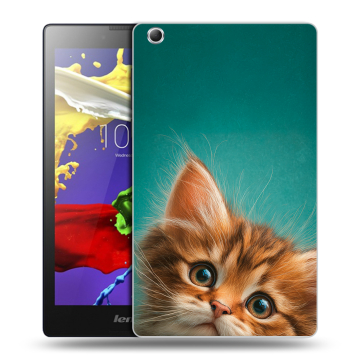 Силиконовый чехол на Lenovo Tab 3 7 Essential с принтом котенок