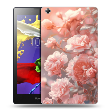 Силиконовый чехол на Lenovo Tab 3 7 Essential с принтом Розовые розы