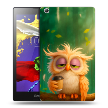 Силиконовый чехол на Lenovo Tab 3 7 Essential с принтом сова