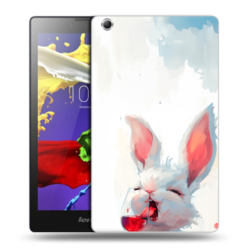 Силиконовый чехол на Lenovo Tab 3 7 Essential с принтом кролик зайчик