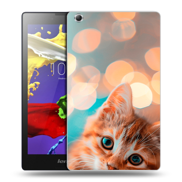 Силиконовый чехол на Lenovo Tab 3 7 Essential с принтом котик
