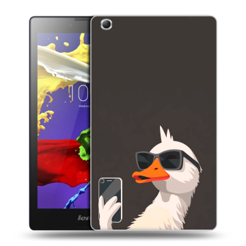 Силиконовый чехол на Lenovo Tab 3 7 Essential с принтом утка в очках