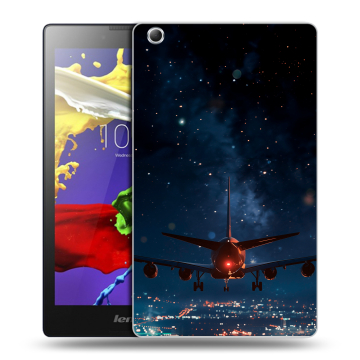 Силиконовый чехол на Lenovo Tab 3 7 Essential с принтом самолет