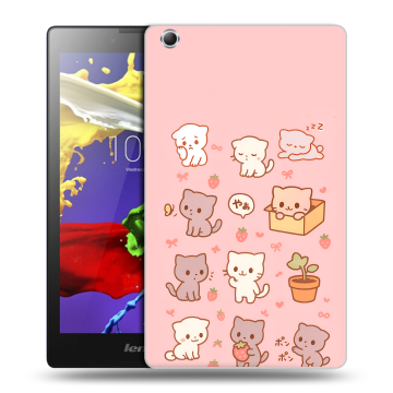 Силиконовый чехол на Lenovo Tab 3 7 Essential с принтом Hello Kitty Хелоу Кити