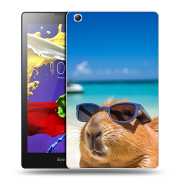 Силиконовый чехол на Lenovo Tab 3 7 Essential с принтом Капибара