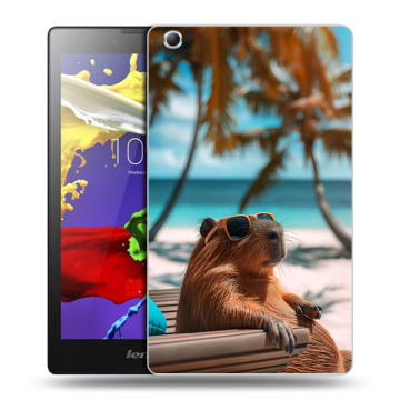 Силиконовый чехол на Lenovo Tab 3 7 Essential с принтом Капибара