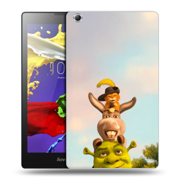 Силиконовый чехол на Lenovo Tab 3 7 Essential с принтом Шрек Shrek