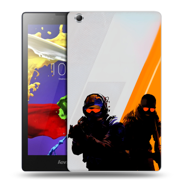 Силиконовый чехол на Lenovo Tab 3 7 Essential с принтом Контер страйк Counter strike
