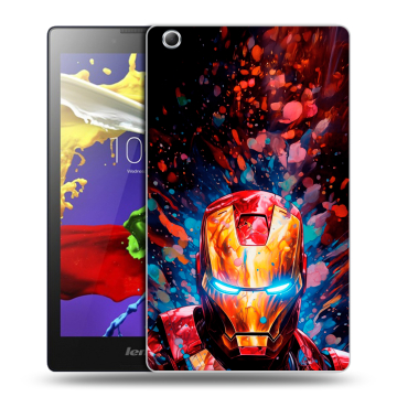 Силиконовый чехол на Lenovo Tab 3 7 Essential с принтом Железный человек Ironman