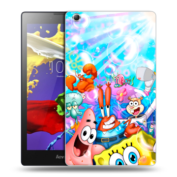 Силиконовый чехол на Lenovo Tab 3 7 Essential с принтом спанчбоб спанч боб