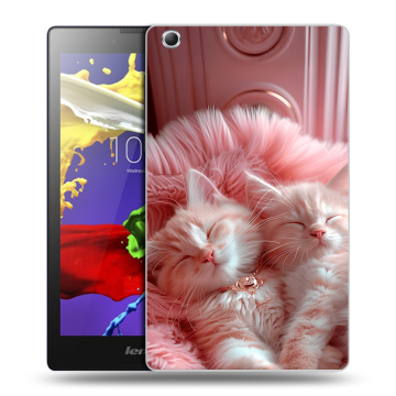 Силиконовый чехол на Lenovo Tab 3 7 Essential с принтом котята котики Силиконовый чехол на Lenovo Tab 3 7 Essential с принтом котята котики